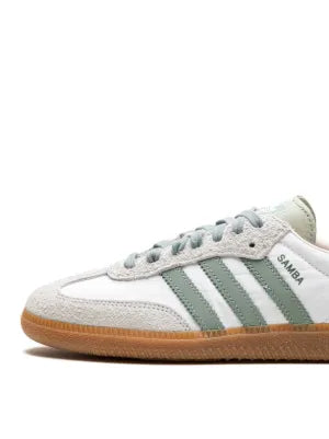 Adida.s Samba Silver Green Suede Fix