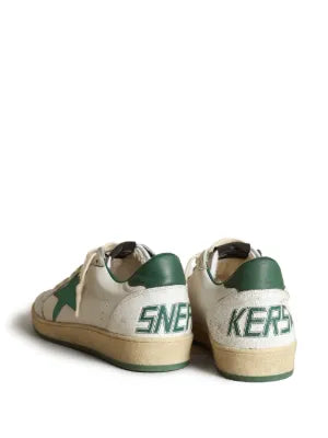 GOLDEN GOOSE BALLSTAR WHITE GREEN