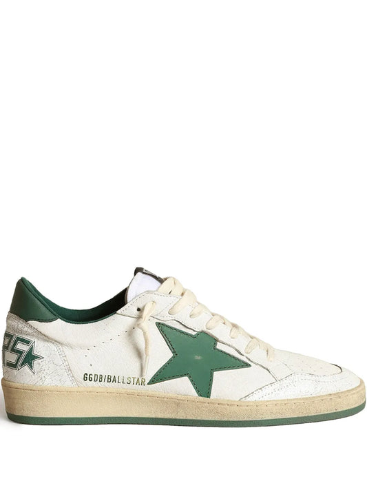 GOLDEN GOOSE BALLSTAR WHITE GREEN