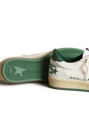 GOLDEN GOOSE BALLSTAR WHITE GREEN