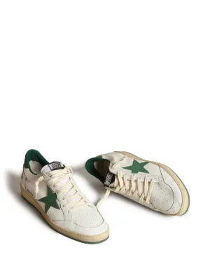 GOLDEN GOOSE BALLSTAR WHITE GREEN