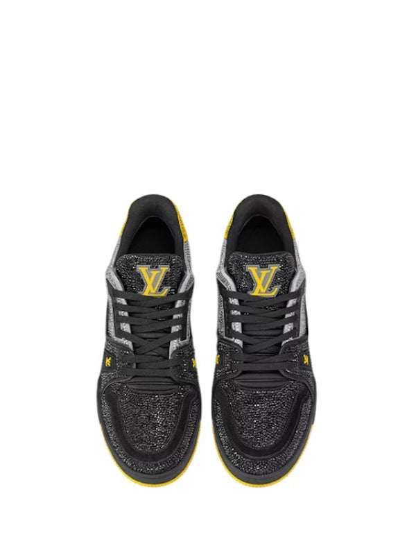 Louis Vuitton Crystal Covered LV Trainer Black