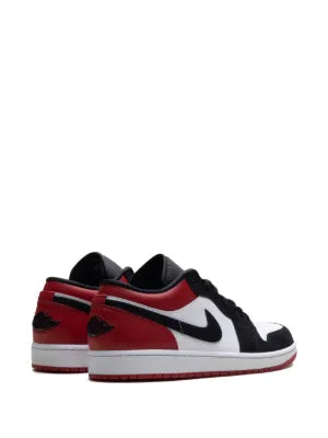 Nik_e air jordan 1 low sneakers black and red with og box fix