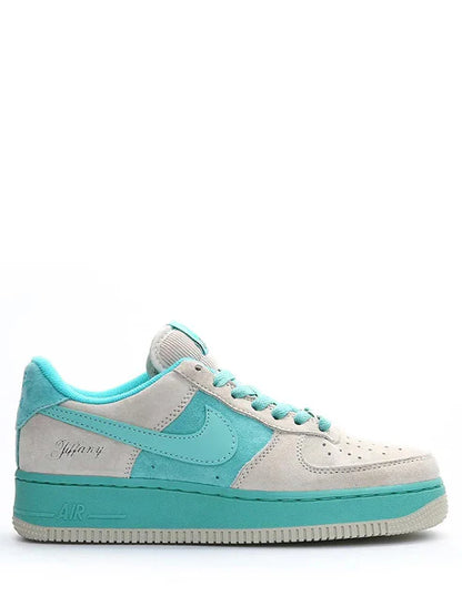 airforce 1 x tiffany grey blue with og box bottel packing laces