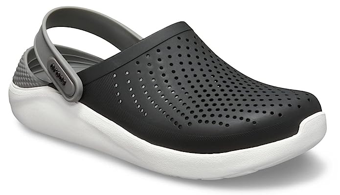 crocss literide black whit