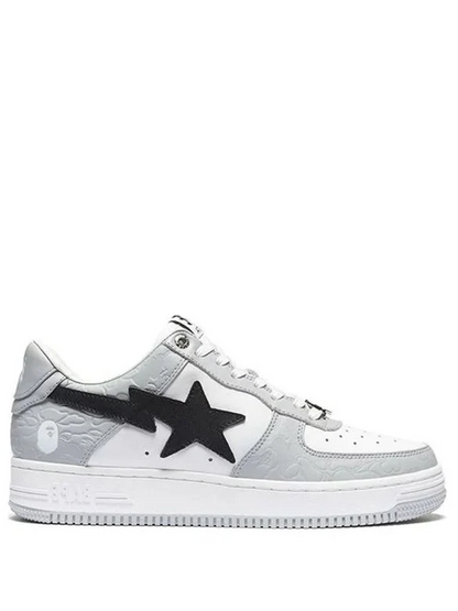 A BATHING APE BAPE STA LOW GREY BLACK