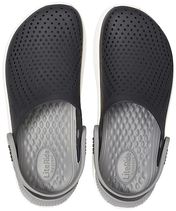 crocss literide black whit