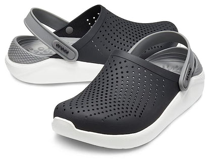 crocss literide black whit
