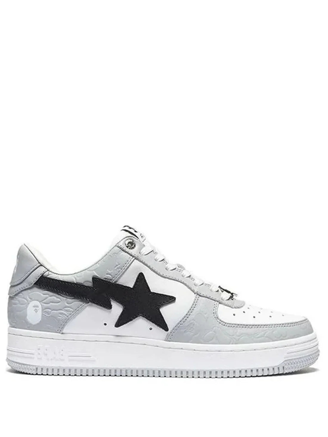A BATHING APE BAPE STA LOW GREY BLACK SALE - 1
