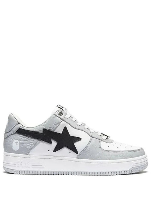 A BATHING APE BAPE STA LOW GREY BLACK SALE - 1