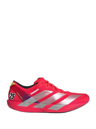 Adizero Adios 9 running shoe in the Lucid Red colorway. - 1