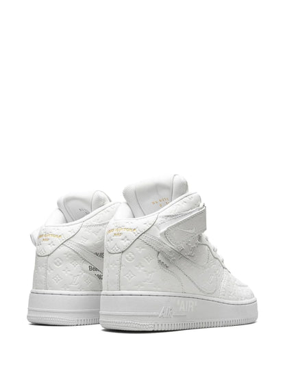 Airforce 1 Mid All White Women Sale - 3