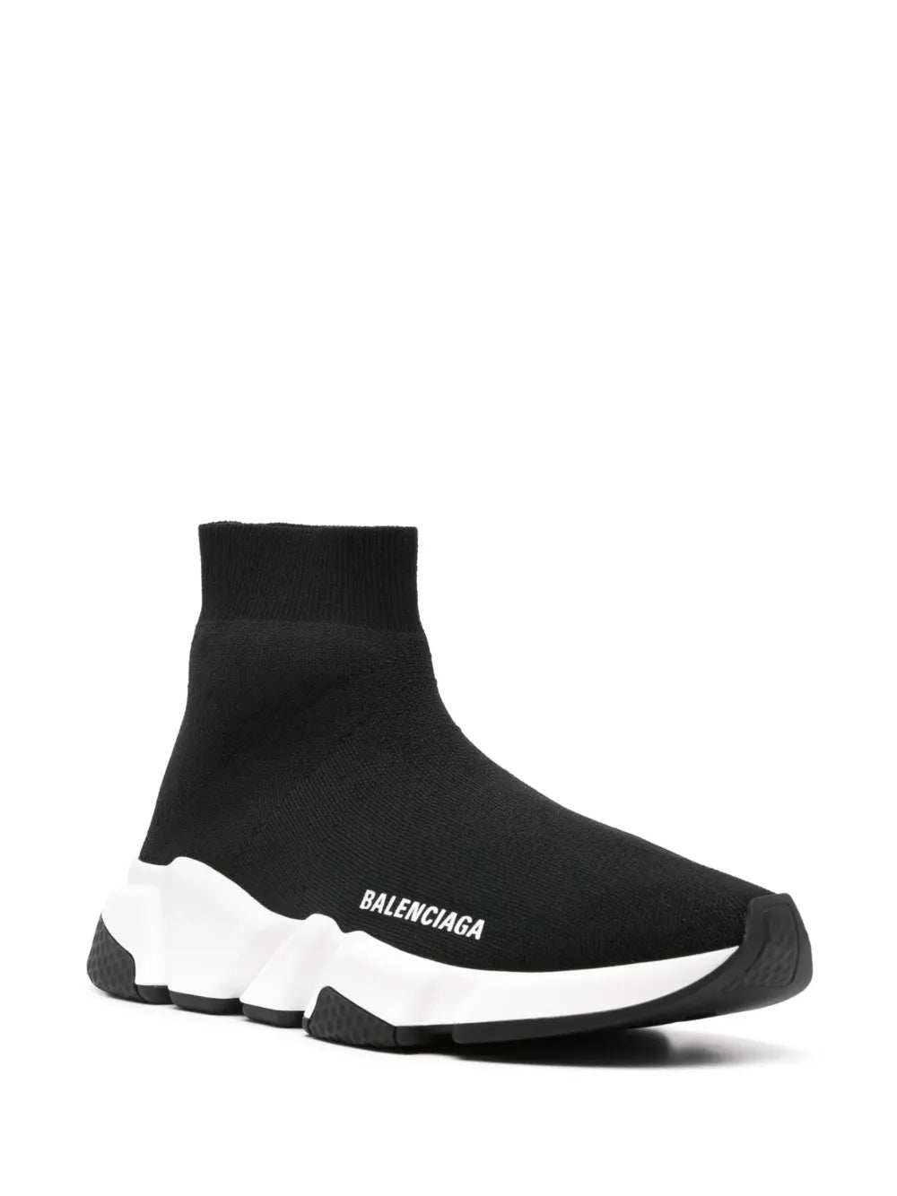 BALENCIAGA SPEED TRAINER BLACK WHITE - 2