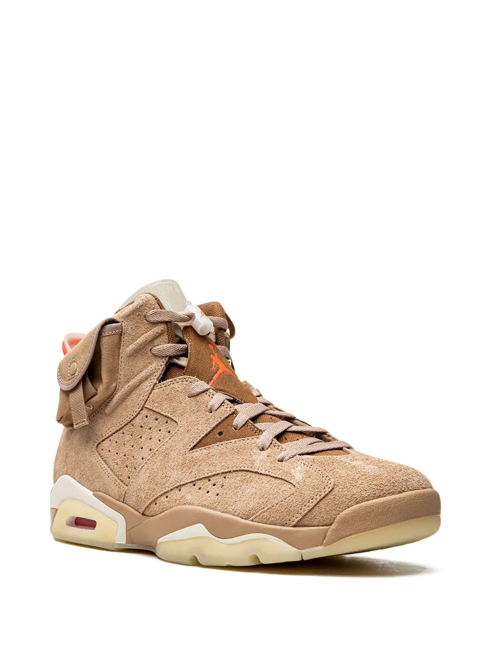 Jordan Retro 6 British Khakhi Semi Ua Quality Suede Quality with Dust Bag - 4