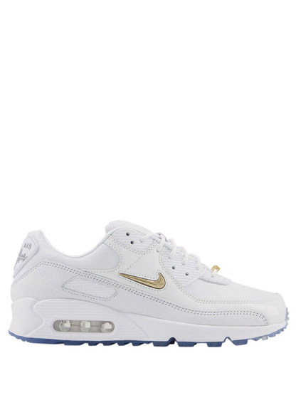NIKEE AIR MAX 90 PIRATE RADIO WHITE METALLIC GOLDe - 1