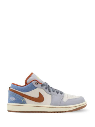 Nikee Air Jordan 1 Low Phantom REPAIRED DENIM - 1