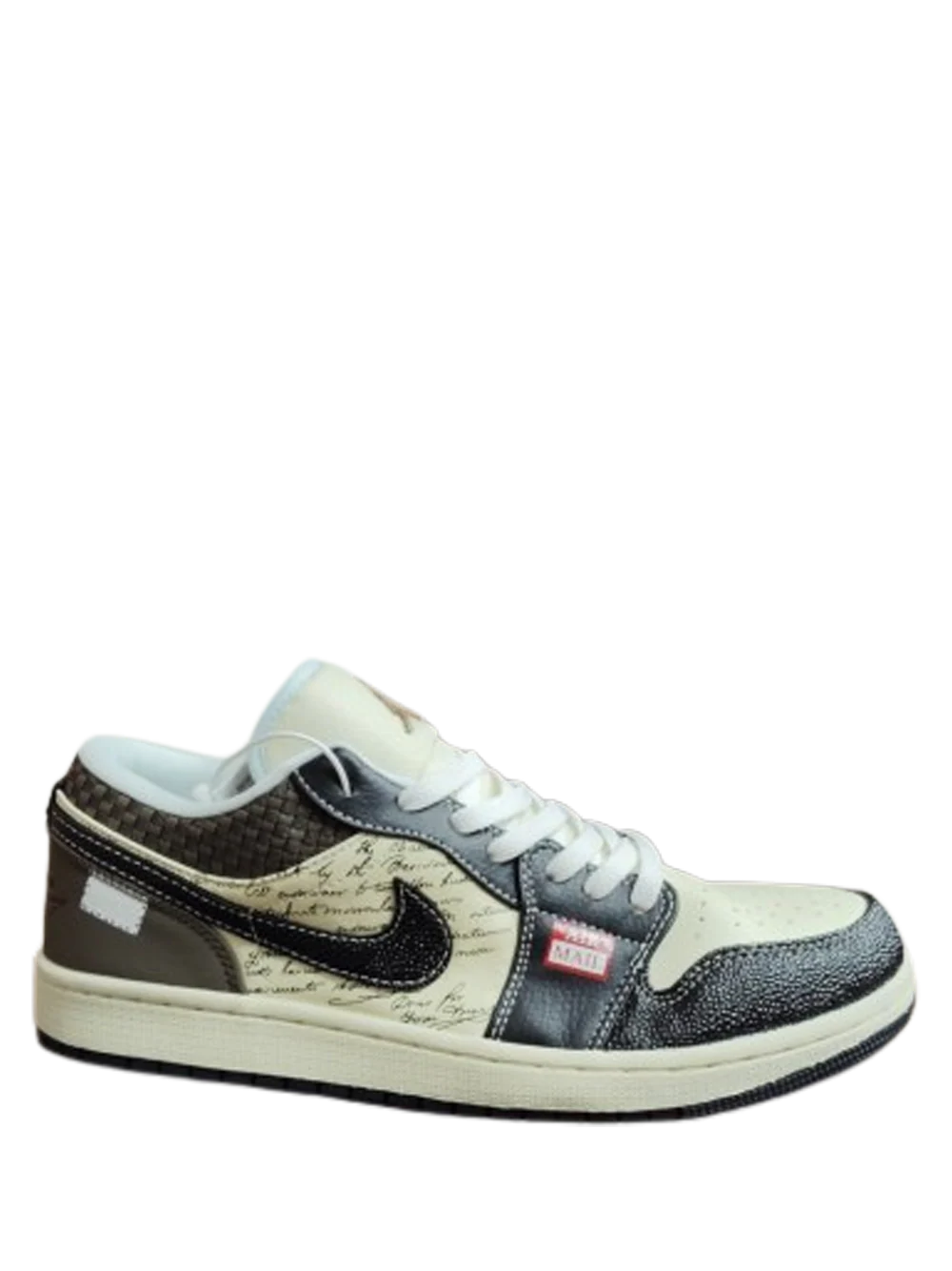 Nikee Air Jordan 1 Low Print Mail Brown - 1