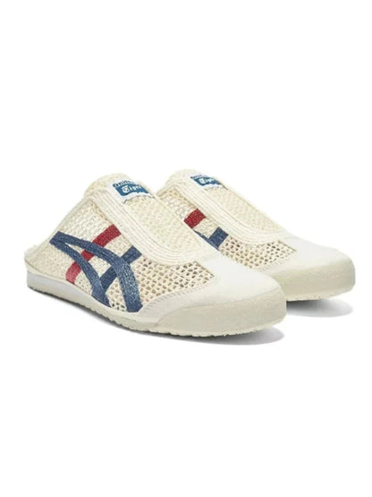 Onitsukaa Tiger Mexico 66 Sabot Half Cut Sneaker White blue red - 2