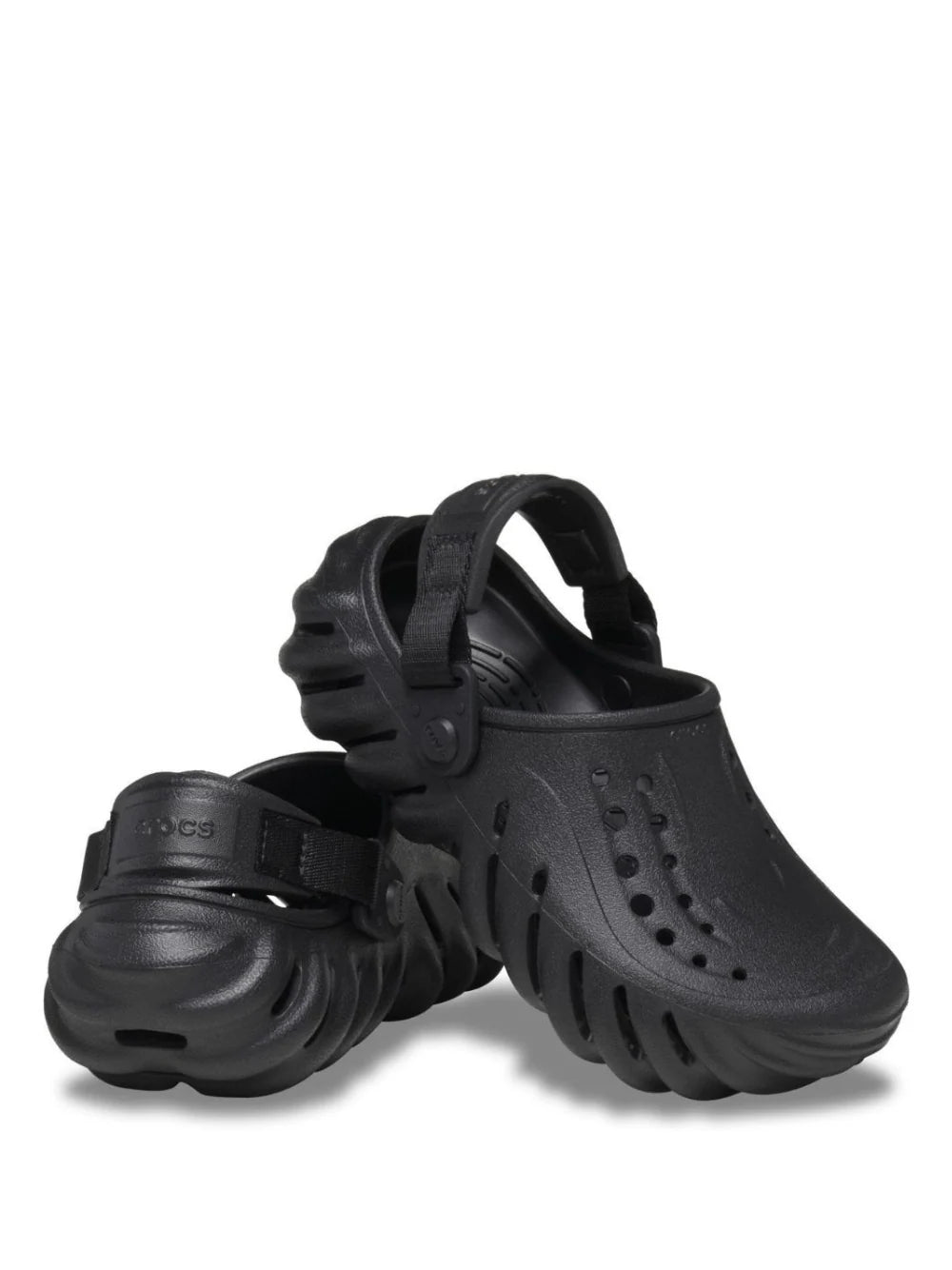 crocs echo clogs all black
