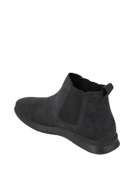 zara chelsea suede black