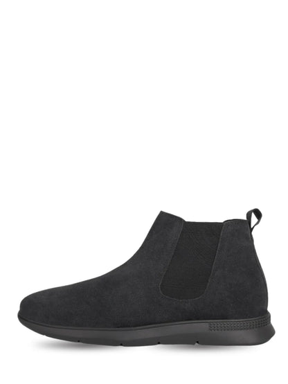 zara chelsea suede black