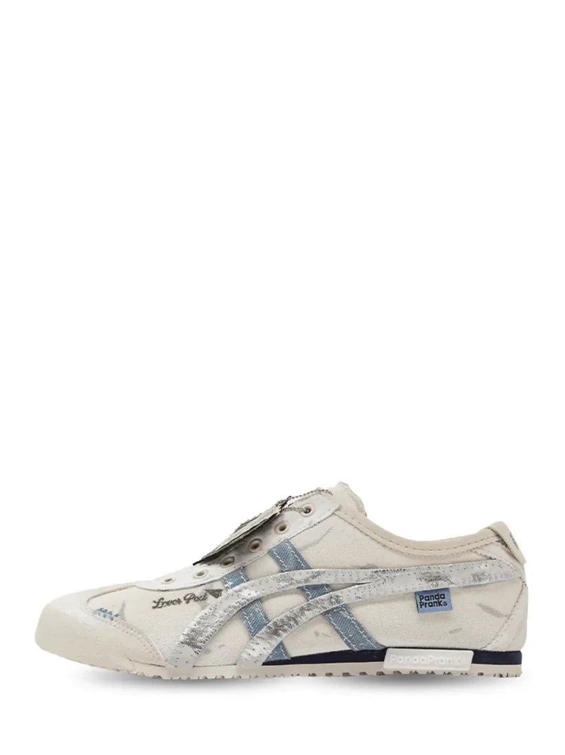 Onitsuk_a tiger panda prank white silver slip on