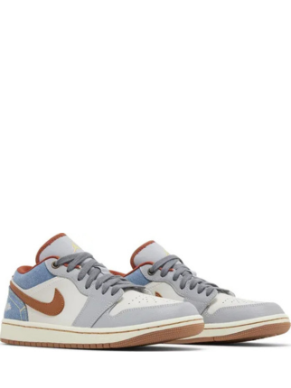 Nikee Air Jordan Retro 1 Low Repaired Denim