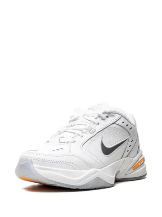 Nikee air monarch iv snow day white total orange metallic silver