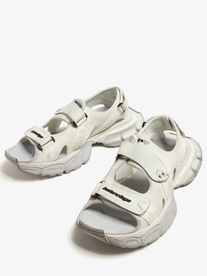 Balenciaga 3XL Logo Premium Sandal White FIXED