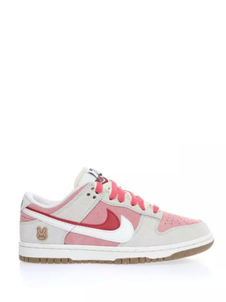 nikee sb dunk low 85 double swoosh pink rabbit for her