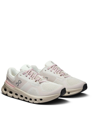 On Running Cloud Runner Shoes White Pink Sporty Elegant