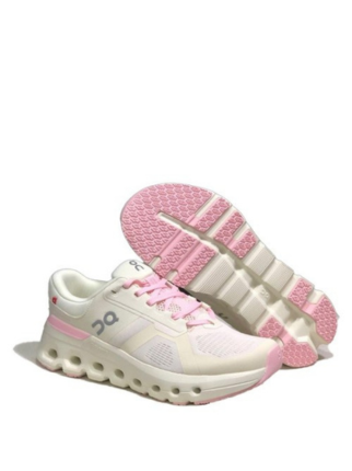 On Running Cloud Runner Shoes White Pink Sporty Elegant