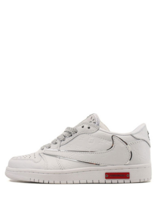 Nik ee Air Jordan1 Low Travis LV White Silver