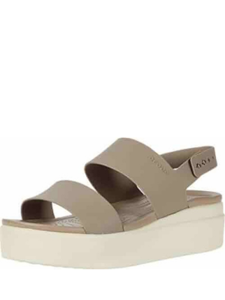 Crocss brooklyn slingback low wedge sandals