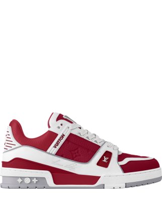 LOUIS VUITTON TRAINER SIGNATURE RED WHITE