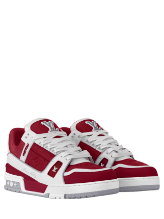 LOUIS VUITTON TRAINER SIGNATURE RED WHITE