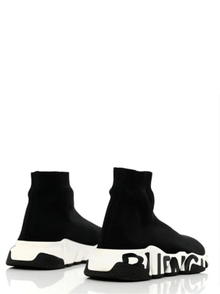 Balenciaga Speed trainer graffiti black white