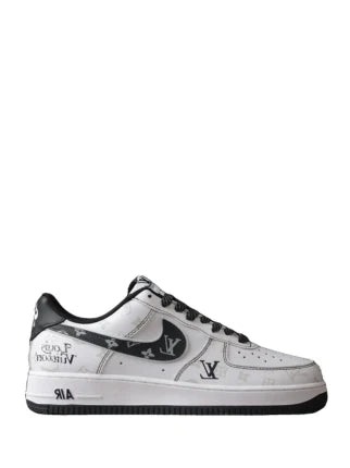 Louiss Vuitton X Nik e AirForce 1 Denim Black