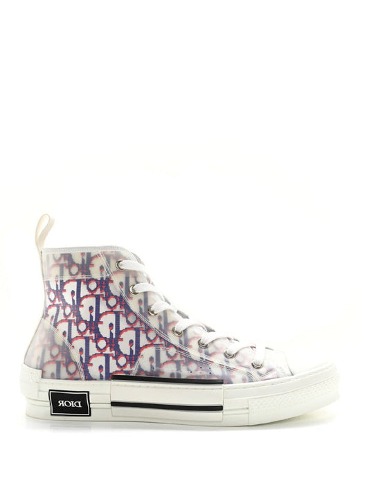 diore b23 oblique high top red blue white for her