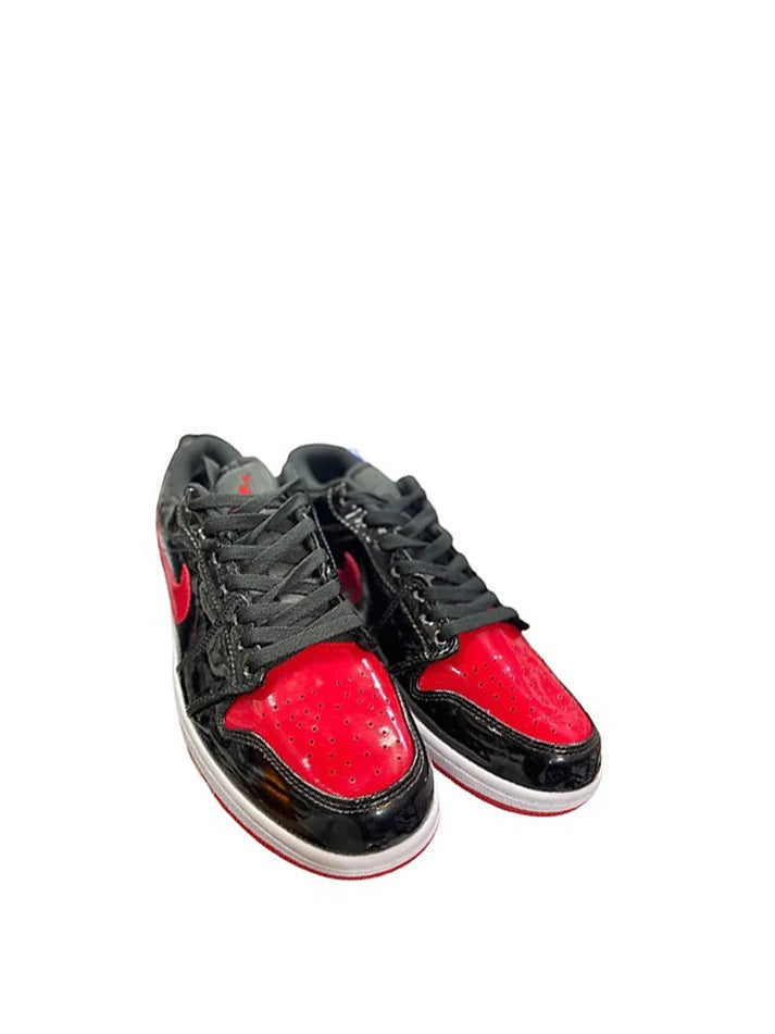 NIKE AIR JORDAN 1 LOW PATENT BRED