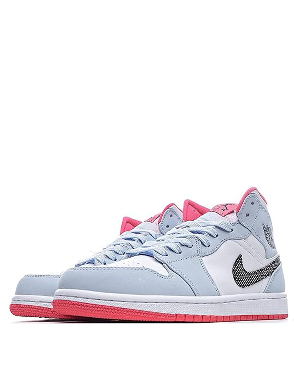 Jordan Retro 1 mid HALF BLUE POLKA DOT SWOOSH GS â Stuff Factory