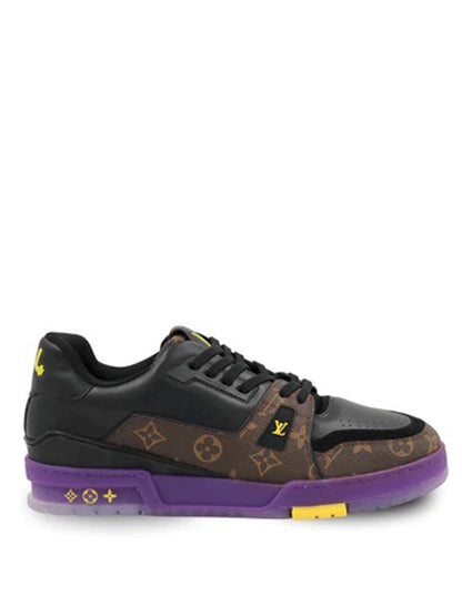 louis vuitton trainer monogram BLACK PURPLE