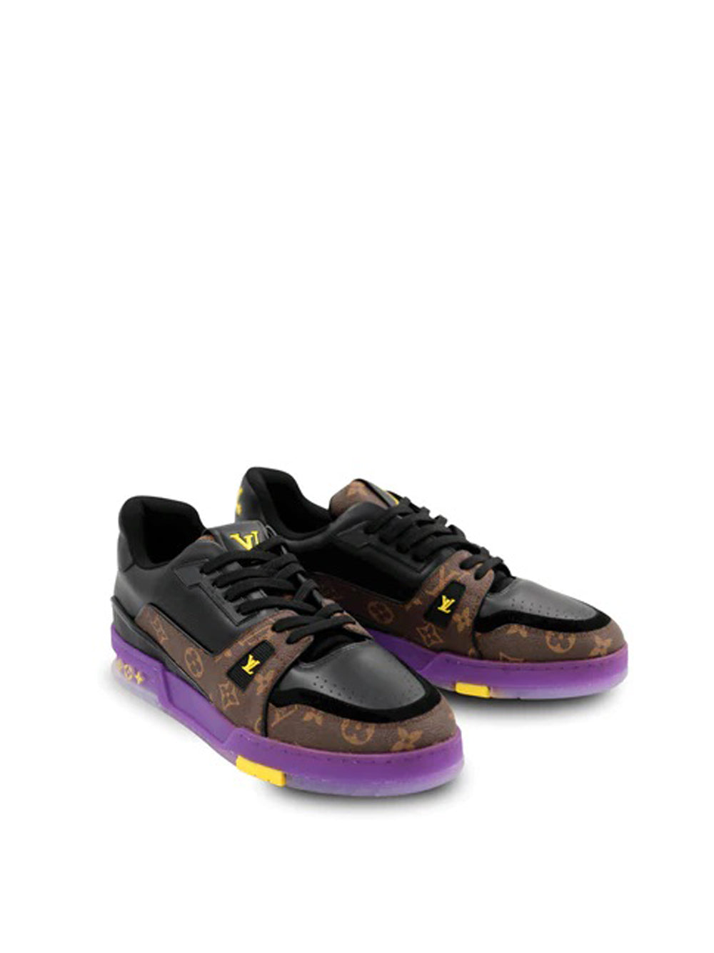 louis vuitton trainer monogram BLACK PURPLE