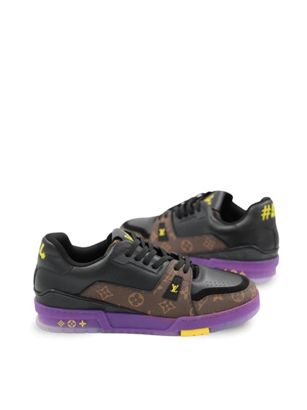 louis vuitton trainer monogram BLACK PURPLE