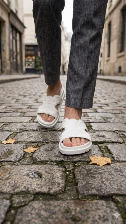 LOUIIS VUITTON MULE FULL WHITE FLIP FLOP