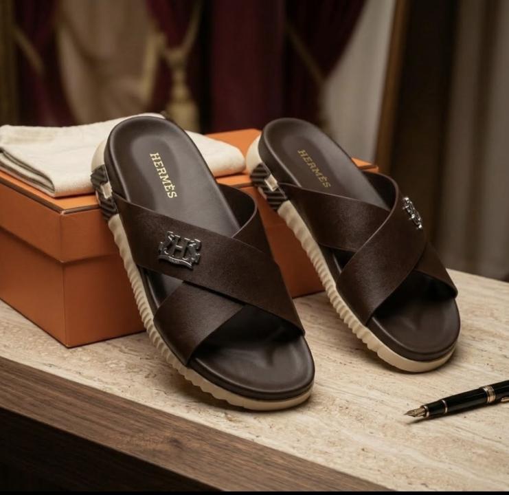 HERMMES INFRA THICK SOLE ITALIAN SLIDE BROWN 11