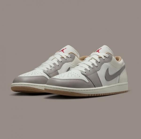 Nik.e Air Jordan 1 Low Sail College Grey Rattan