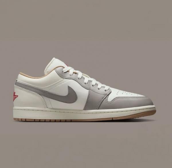 Nik.e Air Jordan 1 Low Sail College Grey Rattan