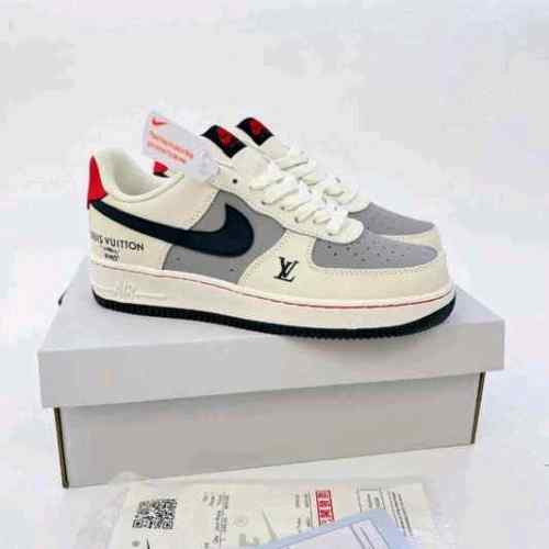 Nikee Air Force 1 Low x Louiss Vuittonn White Navy