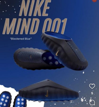 NIKEE MIND 001 blackendd blue